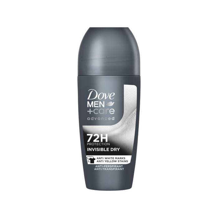 DOVE αποσμητικό σώματος roll-on advanced invisible men 50ml