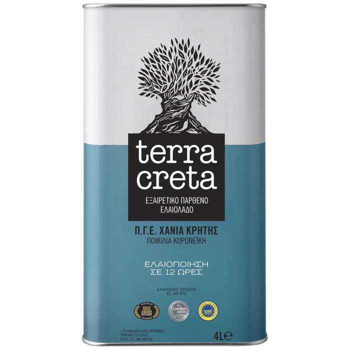 TERRA CRETA ελαιόλαδο εξαιρετικά παρθένο Χανίων 4lt