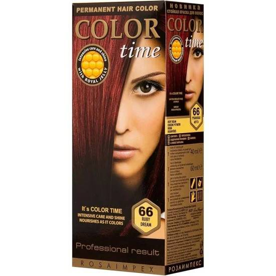 COLOR TIME βαφή μαλλιών No66 κόκκινο ρουμπίνι 115ml