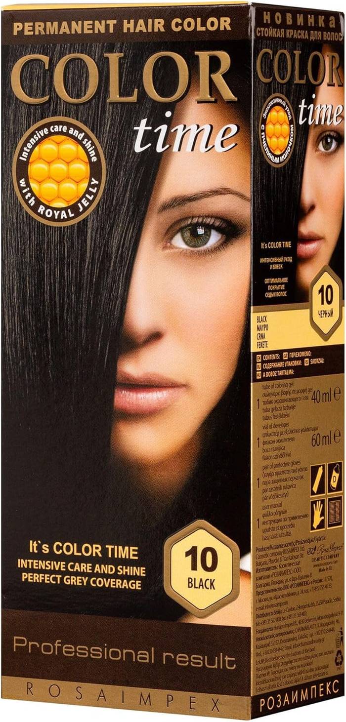 COLOR TIME βαφή μαλλιών No10 μαύρο 115ml
