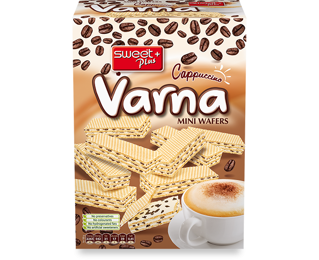 VARNA MINI WAFERS CAPPUCCINO CREME 240GR