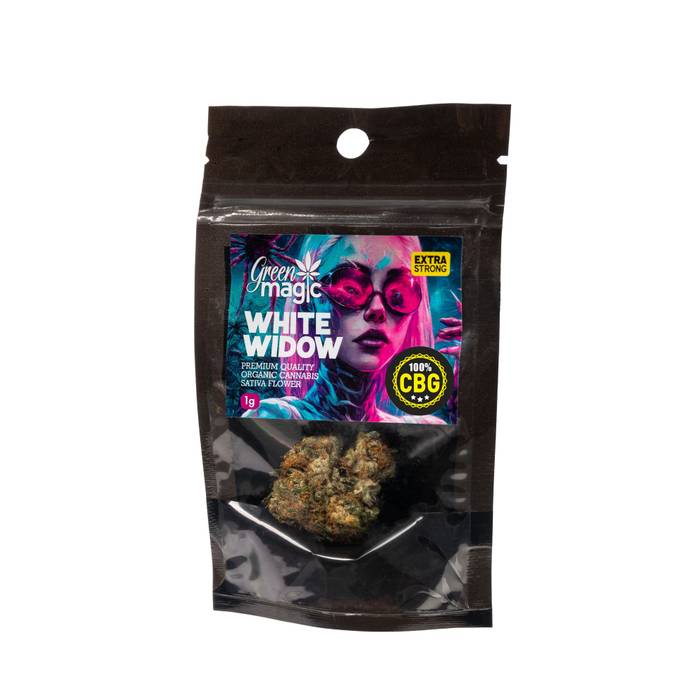 GREEN MAGIC προϊόν κάναβης σε σακουλάκι white window 100% CBD 1gr