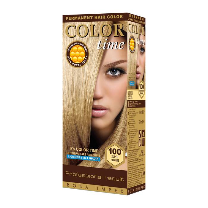 COLOR TIME βαφή μαλλιών No100 ξανθό πολύ ανοιχτό 115ml