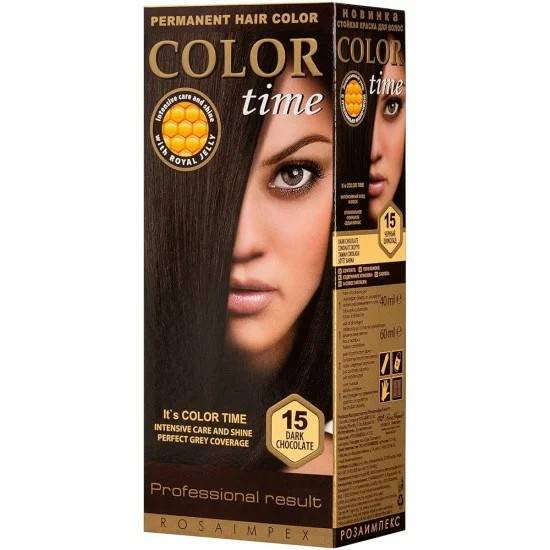 COLOR TIME βαφή μαλλιών No15 σκούρο σοκολατί 115ml
