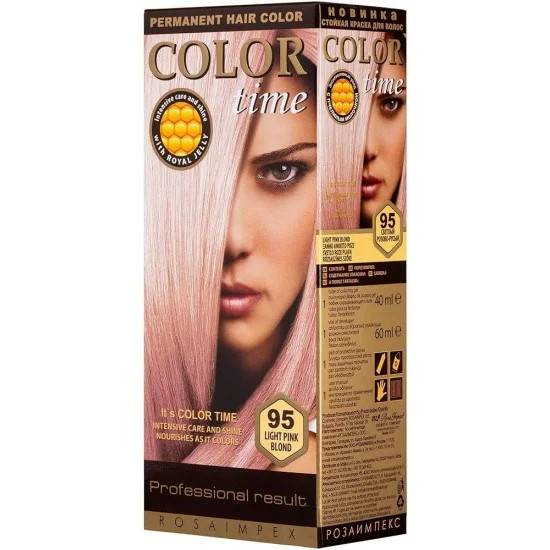 COLOR TIME βαφή μαλλιών No95 ξανθό ανοιχτό ροζέ 115ml