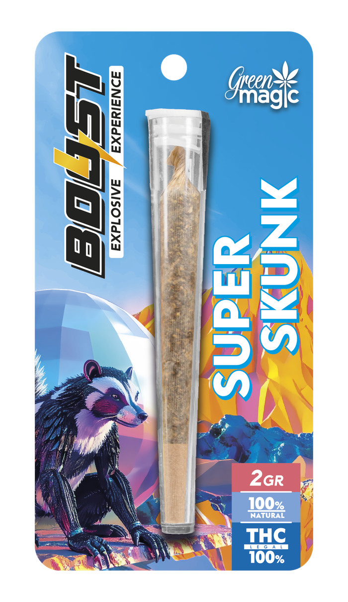 GREEN MAGIC BOOST ΠΡΟΙΟΝ ΚΑΝΑΒΗΣ ΕΤΟΙΜΟ ΤΣΙΓΑΡΟ 2G SUPER SKUNK (100% THC LE