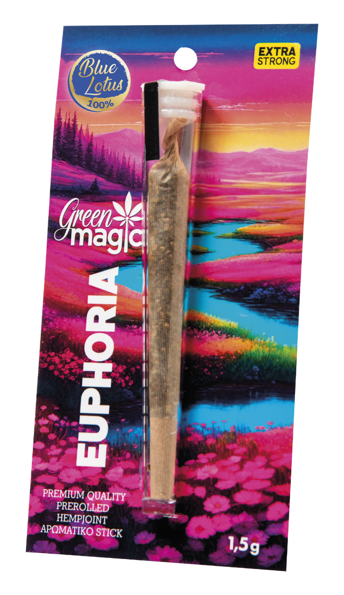 GREEN MAGIC προϊόν κάναβης έτοιμο τσιγάρο euphoria 100% CBD 1,5gr