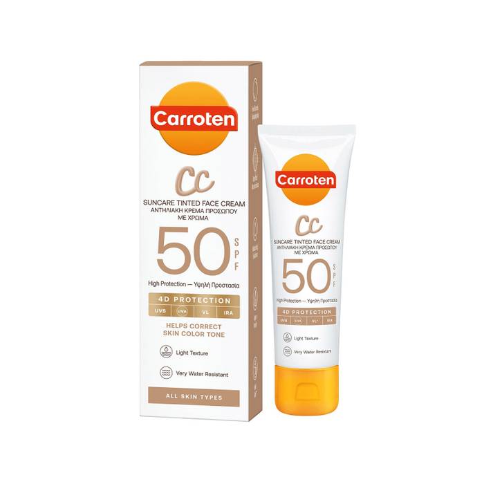 CARROTEN αντιηλιακή κρέμα προσώπου CC με χρώμα spf50 50ml