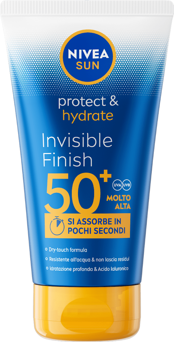 NIVEA αντιηλιακή κρέμα protect και hydrate invisible finish FP50+ 150ml