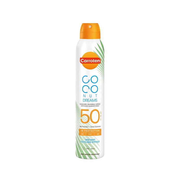 CARROTEN αντιηλιακό λάδι coconut dream διάφανο spf50 spray 200ml