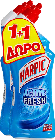 HARPIC υγρό καθαριστικό λεκάνης θαλάσσια φρεσκάδα 2x750ml