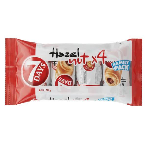 7 DAYS ΚΡΟΥΑΣΑΝ (4x70gr.) - (ΠΡΑΛΙΝΑ ΦΟΥΝΤΟΥΚΙΟΥ)