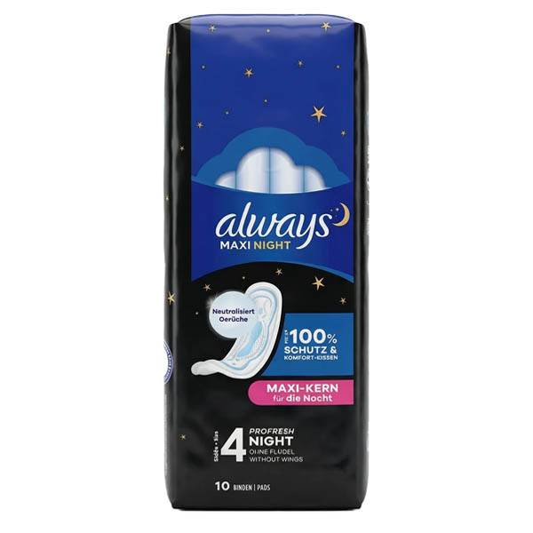 ALWAYS ΣΕΡΒΙΕΤΕΣ MAXI 10τεμ. - (NIGHT)