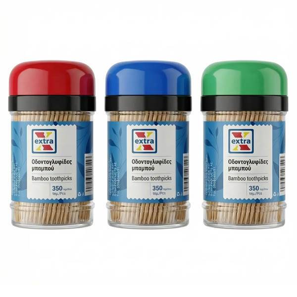 EXTRA ΟΔΟΝΤΟΓΛΥΦΙΔΕΣ BAMBOO (350τεμ.)