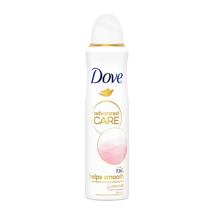 DOVE BODY SPRAY 150ml ADVANCE CARE CALMING BLOSSOM SMOOTHING