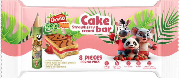 DOMA ZOO FUN CAKE BARS (8x28gr.) (ΦΡΑΟΥΛΑ)