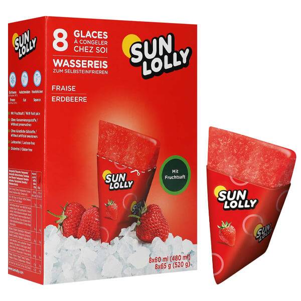 SUN LOLLY γρανίτες φράουλα 8x60ml