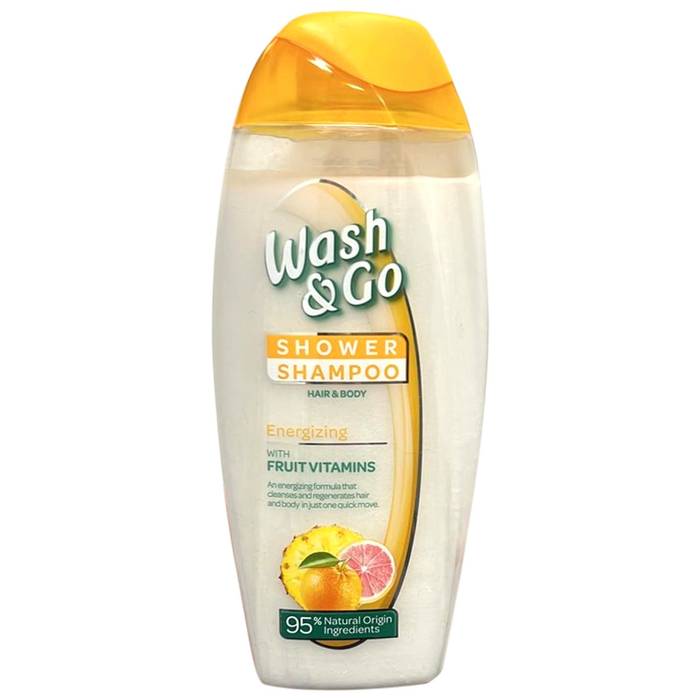 WASH και GO SHAMPOO 250ml - ENERGIZING WITH FRUIT 95% NATURAL