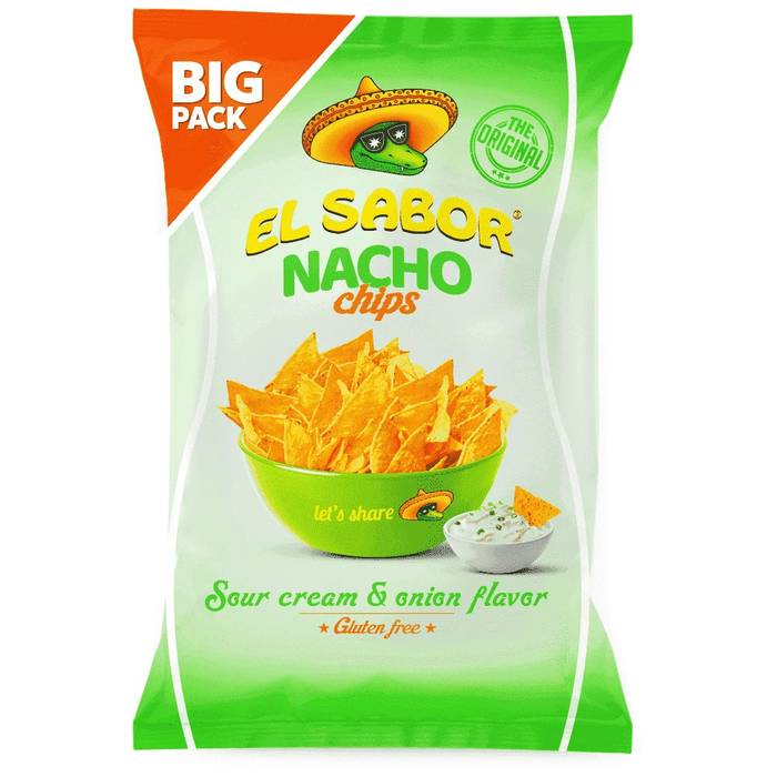 EL SABOR nacho chips sour cream και onion 180gr