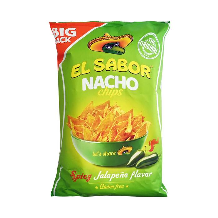EL SABOR nacho chips spicy jalapeno 180gr