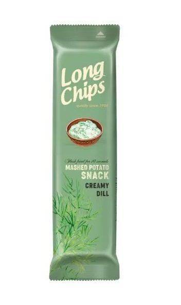LONG CHIPS από πουρέ πατάτας με γεύση κρεμώδη άνηθο 75gr