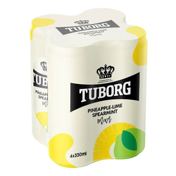 TUBORG SODA ΚΟΥΤΙ (4x330ml) - (ΑΝΑΝΑΣ και LIME)