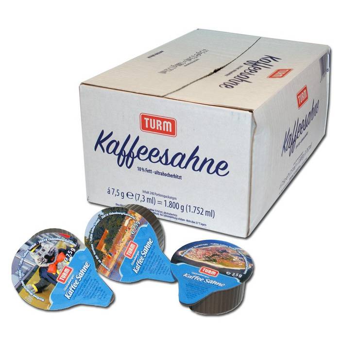 TURM γάλα εβαπορέ μερίδες 10% 240x7,5gr