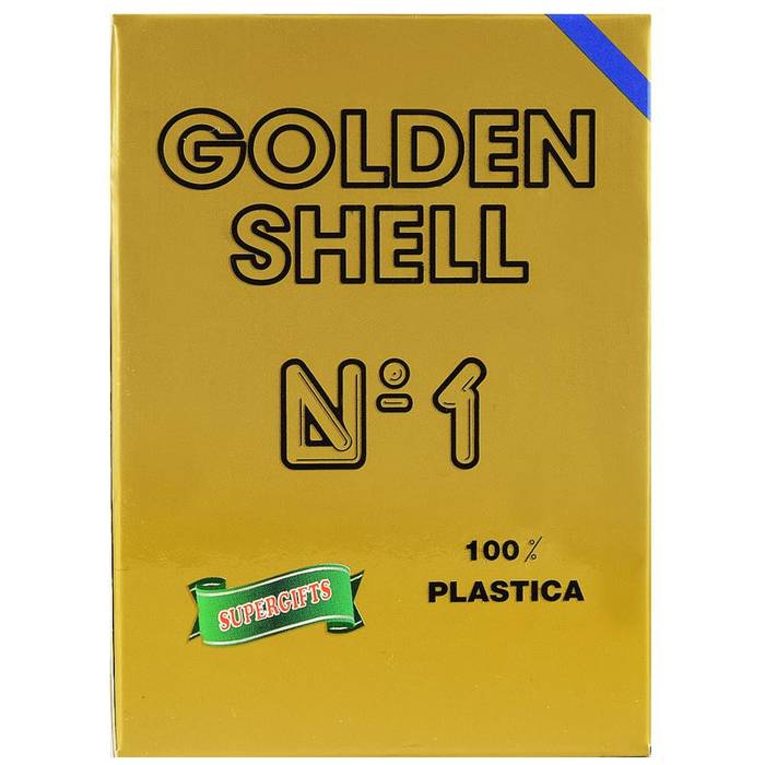 GOLDEN SHELL τράπουλα πλαστική μπλε