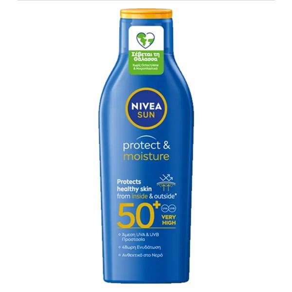 NIVEA SUN ΑΝΤΗΛΙΑΚΟ ΓΑΛΑΚΤΩΜΑ PROTECT και MOISTURE FP50 200ml