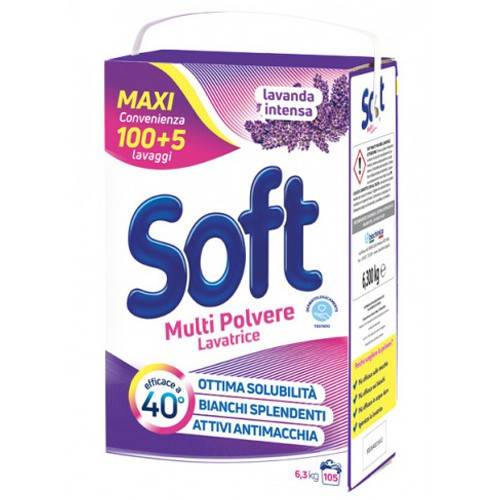 SOFT σκόνη πλυντηρίου ρούχων Λεβάντα 105μεζ 5,25kg
