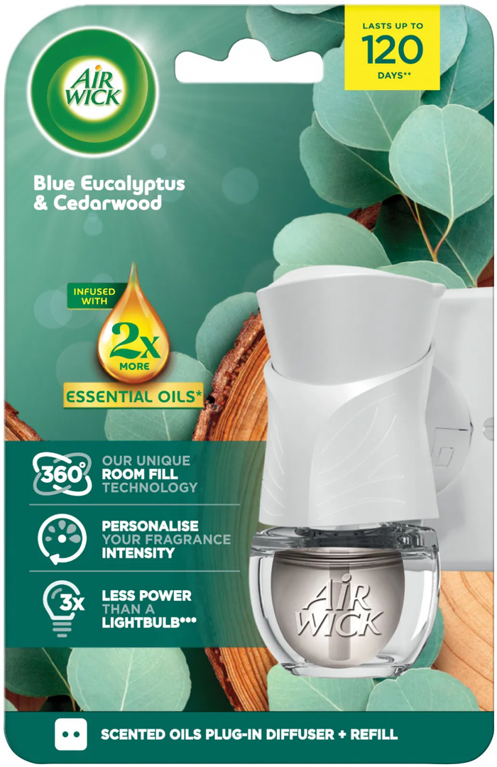AIR WICK ΣΥΣΚΕΥΗ + ΑΝΤ/ΚΟ 19ml - (EUCALYPTUS και CEDARWOOD)