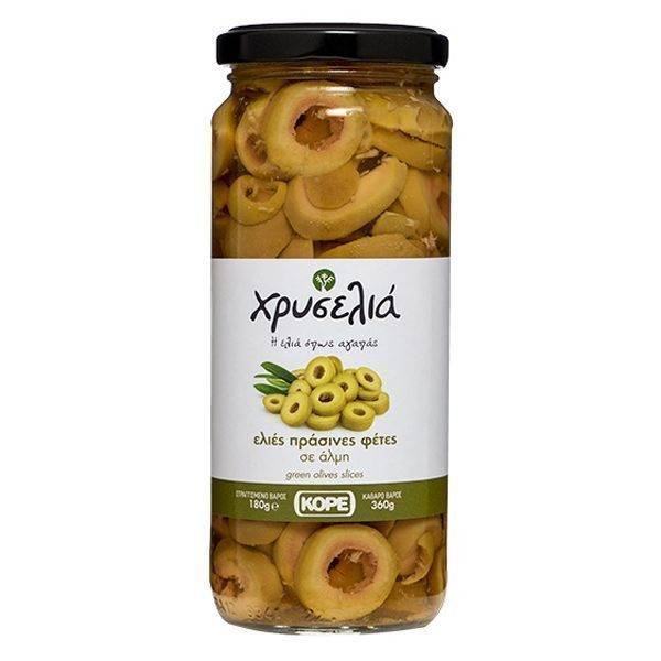 ΧΡΥΣΕΛΙΑ ΕΛΙΕΣ ΠΡΑΣΙΝΕΣ 180gr. - (ΡΟΔΕΛΑ) (ΒΑΖΟ)