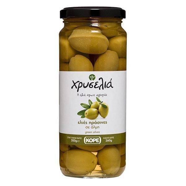 ΧΡΥΣΕΛΙΑ ΕΛΙΕΣ ΠΡΑΣΙΝΕΣ 200gr. - (ΒΑΖΟ)