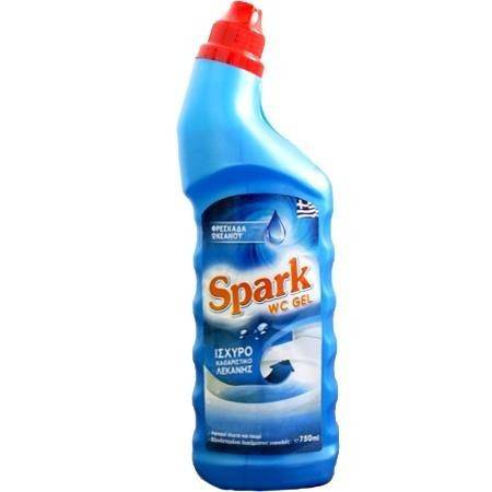 SPARK wc υγρό τουαλέτας με ενεργό χλώριο φρεσκάδα ωκεανού 750ml