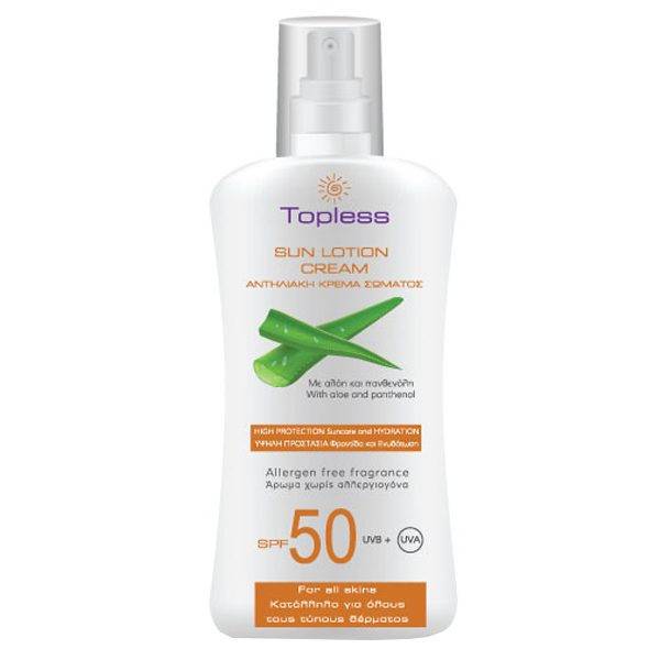 TOPLESS ΑΝΤΙΗΛΙΑΚΗ ΛΟΣΙΟΝ 150ml (SPF50) - (SPRAY)