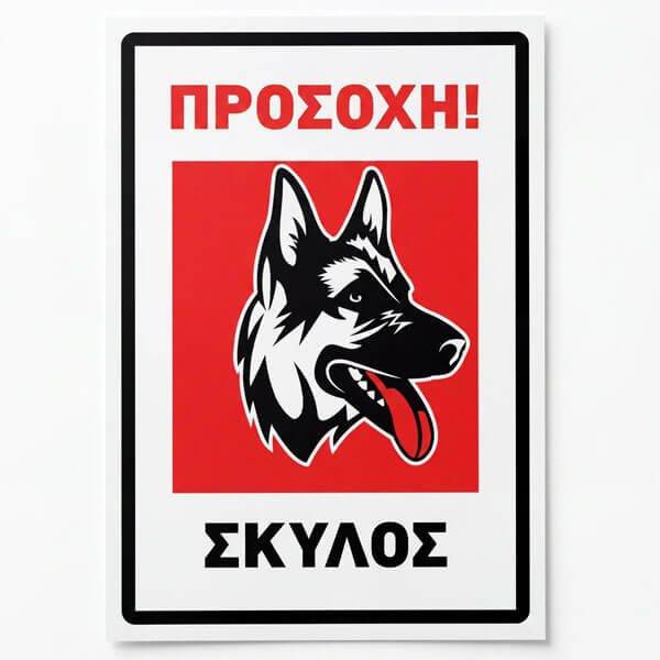 ΑΥΤΟΚΟΛΛΗΤΑ ΠΛΑΣ/ΝΑ ΠΡΟΣΟΧΗ ΣΚΥΛΟΣ 17Χ125cm