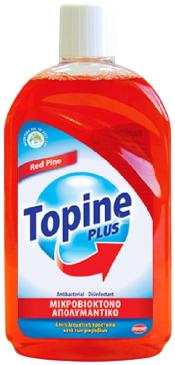TOPINE υγρό απολυμαντικό plus red pine 1lt