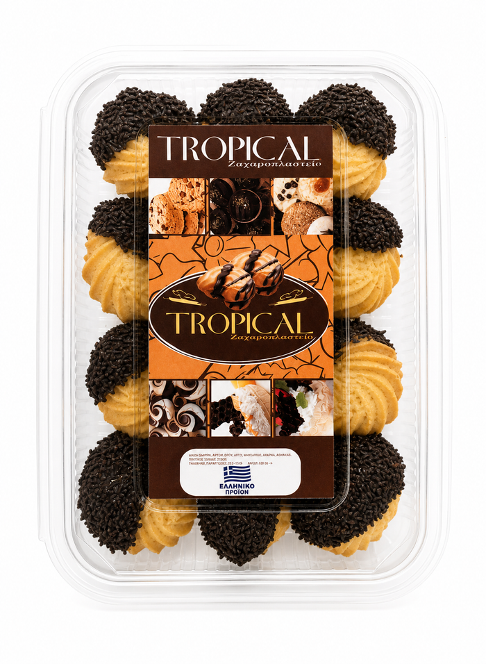 TROPICAL Ν.46 ΠΤΙ ΦΟΥΡ ΜΕ ΣΟΚΟΛΑΤΑ ΣΤΡΟΓΓΥΛΟ 350gr
