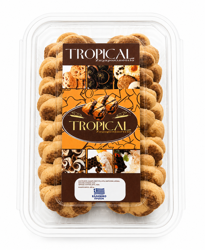 TROPICAL Ν.58 ΚΟΥΛΟΥΡΑΚΙΑ ΜΕ ΚΑΝΕΛΑ 250gr