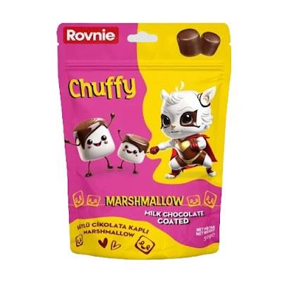 ROVNIE marshmallow με επικάλυψη σοκολάτας γάλακτος 50gr