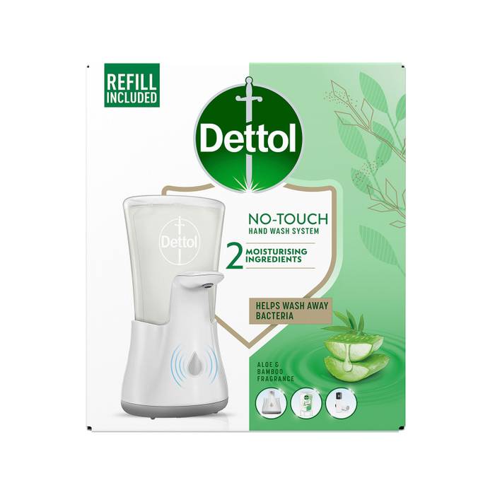 DETTOL κεμοσάπουνο no-touch αυτόματη συσκευή με ανταλλακτικό aloe vera 250ml