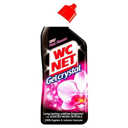 WC NET καθαριστικό λεκάνης gel pink flowers 750ml