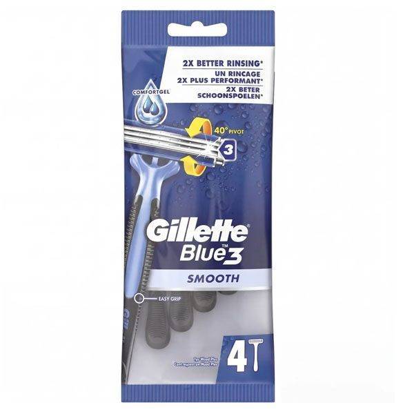 GILLETTE ΞΥΡΑΦΑΚΙΑ BLUE 3 (4τεμ.) - (SMOOTH)