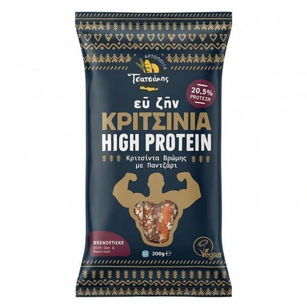 ΤΣΑΤΣΑΚΗΣ ΕΥ ΖΗΝ ΚΡΙΤΣΙΝΙΑ 200gr. - (HIGH PROTEIN ΜΕ ΠΑΝΤΖΑΡΙ)