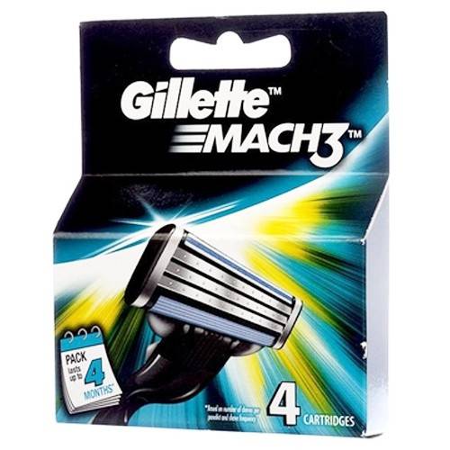 GILLETTE ανταλλακτικές λεπίδες mach3 4τεμ
