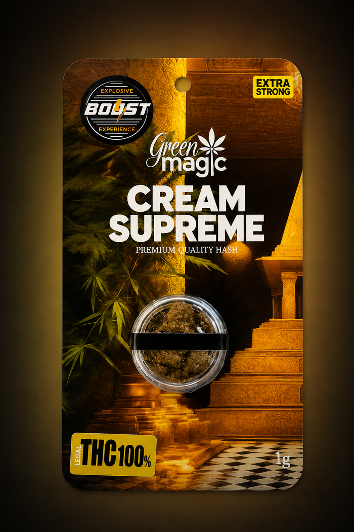 GREEN MAGIC BOOST PREMIUM QUALITY HASH CREAM SUPREME THC LEGAL 100% 1gr
