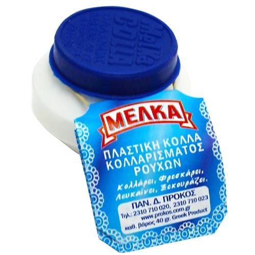 ΜΕΛΚΑ πλαστική κόλλα κολλαρίσματος ρούχων βαζάκι 40gr