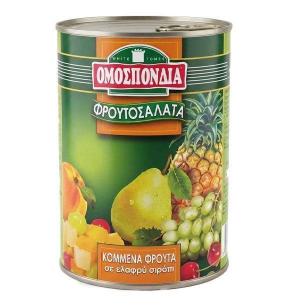 ΟΜΟΣΠΟΝΔΙΑ ΦΡΟΥΤΟΣΑΛΑΤΑ 400gr. - (COCKTAIL ΣΕ ΚΥΒΟΥΣ)