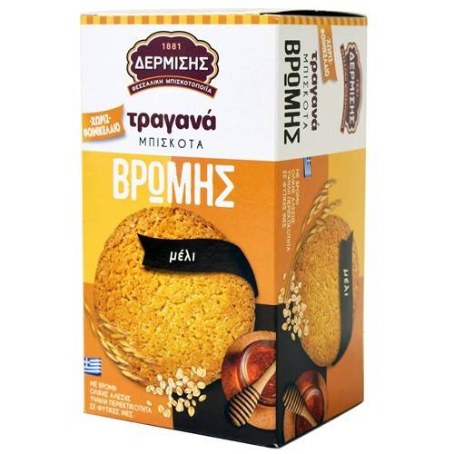 ΔΕΡΜΙΣΗΣ μπισκότα τραγανά βρώμης με μέλι 180gr