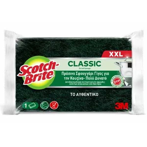 SCOTCH-BRITE σφουγγαράκι κουζίνας πράσινο γίγας 1τεμ